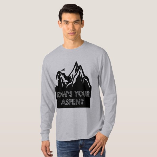 Hoe is uw Aspen Funny Laugh Skiing Edition? T-shirt (Voorkant volledig)