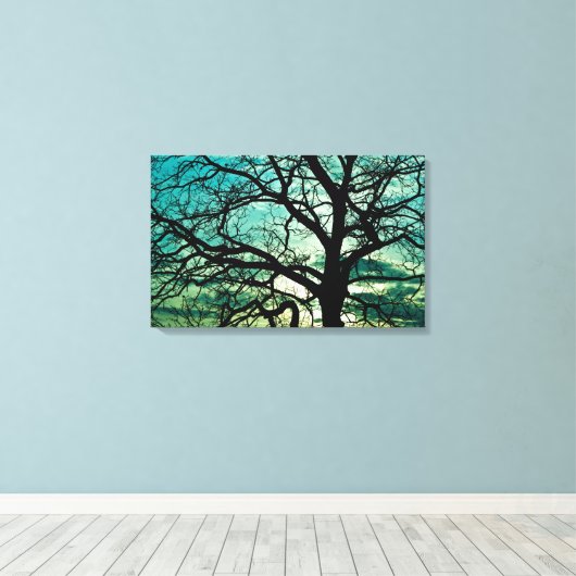 Hoe jaloers is de maan? canvas afdruk (Insitu (Houten vloer))