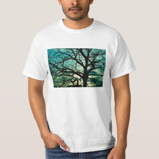 Hoe jaloers is de maan? Tree Silhouette T-shirt (Voorkant)
