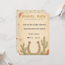 Hoe je baby Geslacht Neutrale Westerse Baby Shower Kaart