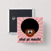 Hoe je beleefd suggereert dat iemand stopt met pra vierkante button 5,1 cm (Voorkant /achterkant)