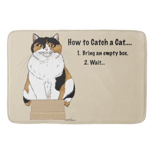 Hoe je een kat vangt badmat (Voorkant)