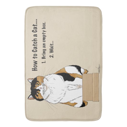 Hoe je een kat vangt badmat (Voorkant Verticaal)