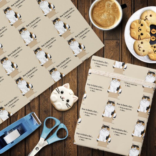 Hoe je een kat vangt cadeaupapier