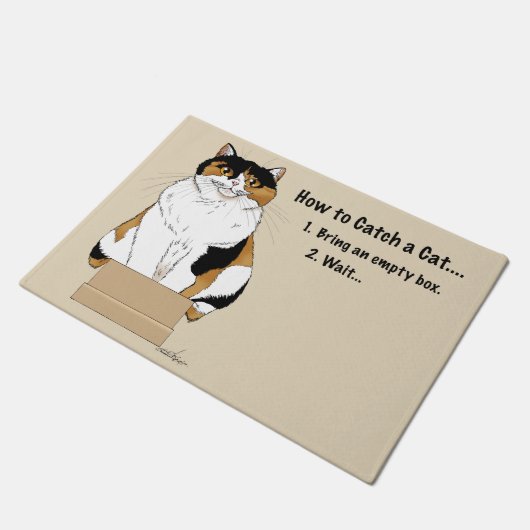 Hoe je een kat vangt deurmat (Schuin)