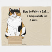 Hoe je een kat vangt fleece deken (Voorkant (Horizontaal))