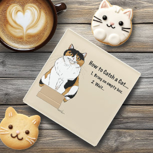 Hoe je een kat vangt glazen onderzetter