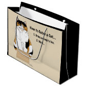 Hoe je een kat vangt groot cadeauzakje (Voorkant Gekanteld)