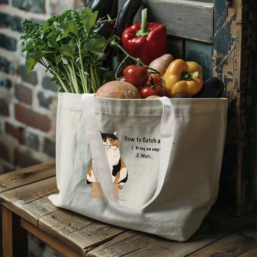 Hoe je een kat vangt grote tote bag