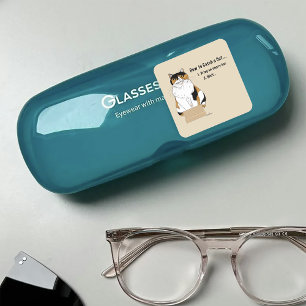 Hoe je een kat vangt vierkante sticker