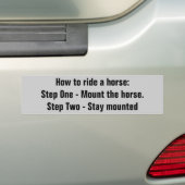 Hoe je een    paardenaanhangwagen rijdt bumpersticker (Op auto)