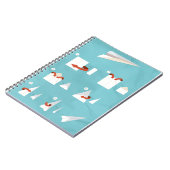 Hoe je een papieren vliegtuig vouwt spiraalnotitie notitieboek (Linkerzijde)