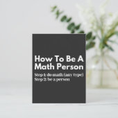 Hoe je een wiskundig persoon wordt bedankkaart (Staand voorkant)