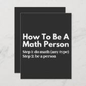Hoe je een wiskundig persoon wordt bedankkaart (Voorkant / Achterkant)