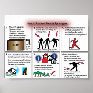 Hoe je een Zombie Apocalypse kunt overleven Poster