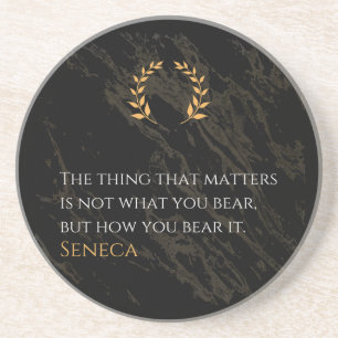 Hoe je het draagt - Seneca Stoïcijnse Filosofie Qu Zandsteen Onderzetter