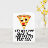 Hoe je het ook snijdt je bent de beste vader ooit  kaart (Gele Bloem)