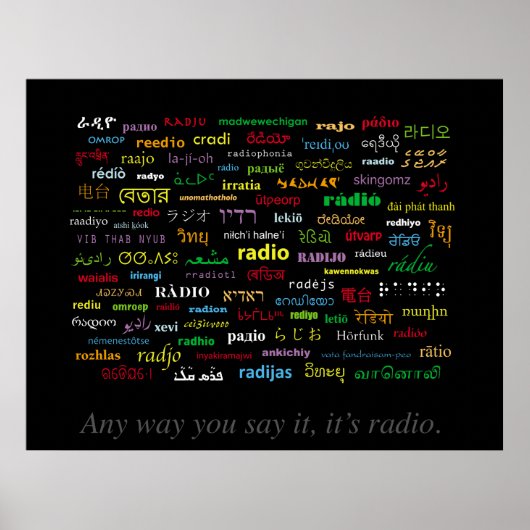 Hoe je het ook zegt, het is radio II Poster (Voorkant)