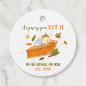 Hoe je het snijd Pompoen Thanksgiving Rond Bedankjes Labels (Voorkant)