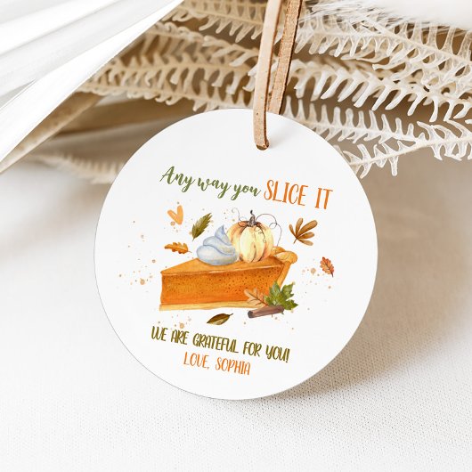 Hoe je het snijd Pompoen Thanksgiving Rond Bedankjes Labels