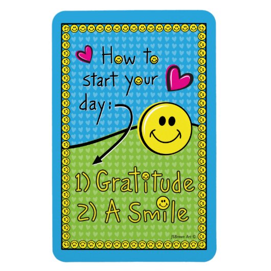 Hoe je je dag begint_Flexibele magneet 6"x4" (Verticaal)