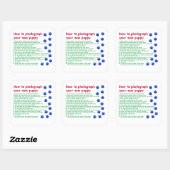 Hoe je je nieuwe puppy fotografeert vierkante sticker (Vel)