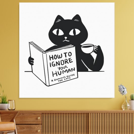 Hoe je mensen negeert canvas afdruk (Insitu (Woonkamer))