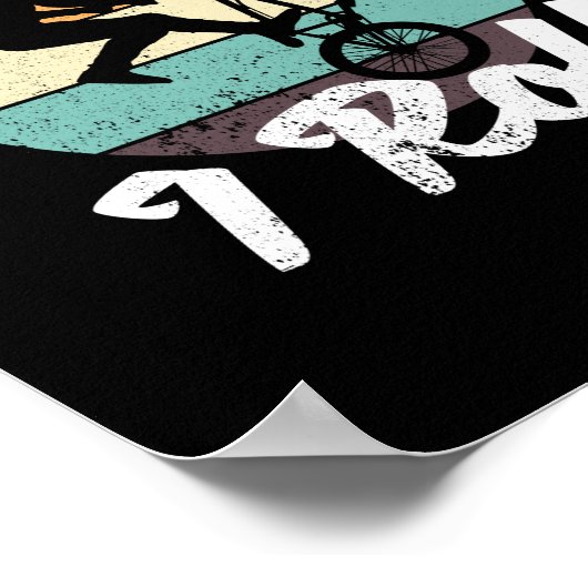 Hoe je op de BMX  Biking Retro-fiets rijdt Poster (Hoek)