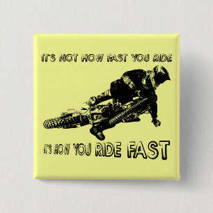 Hoe je snel een Dirt Bike Motocross knop Badge rij Vierkante Button 5,1 Cm