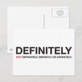 Hoe je 'zeker' moet spellen briefkaart (Voorkant / Achterkant)