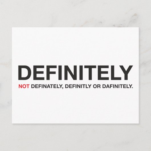 Hoe je 'zeker' moet spellen briefkaart (Voorkant)