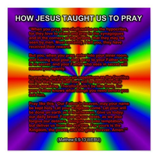 Hoe Jezus ons leerde bidden Perfect Poster (Voorkant)