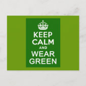 HOE KALM EN DRAAG GROEN op St Pats Day Briefkaart (Voorkant)