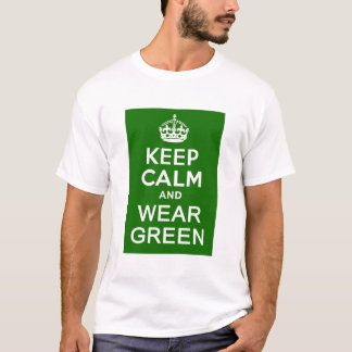 HOE KALM EN DRAAG GROEN op St Pats Day T-shirt