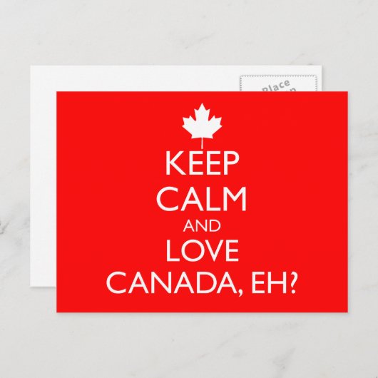 HOE KALM EN LIEFT CANADA? BRIEFKAART (Voorkant / Achterkant)