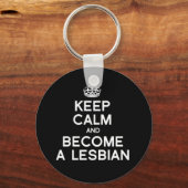 HOE KALM WORDT EN EEN LESBIAN - WITTE -.png Sleutelhanger (Voorkant)