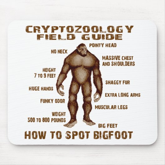HOE KAN BIGFOOT WORDEN GESTOPT - Cryptozoölogy Fie Muismat (Voorkant)