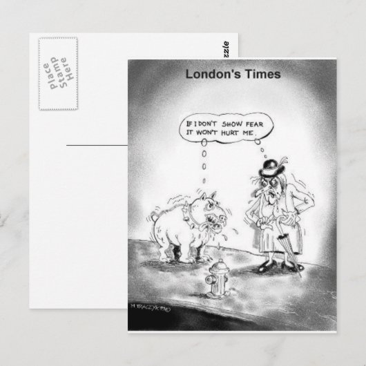 Hoe kan het een grote hond schimmeltje zijn, Carto Briefkaart (Voorkant / Achterkant)