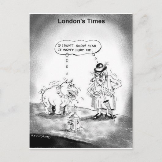 Hoe kan het een grote hond schimmeltje zijn, Carto Briefkaart (Voorkant)