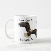 Hoe kan ik als een adelaar vliegen? koffiemok (Links)