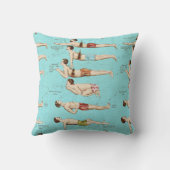 Hoe kan ik Antiek Franse zwemschool draaien? Kussen (Achterkant)