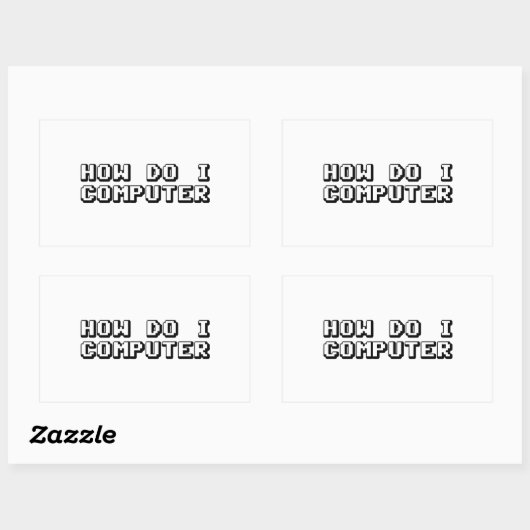 Hoe kan ik computers rechthoekige sticker (Vel)