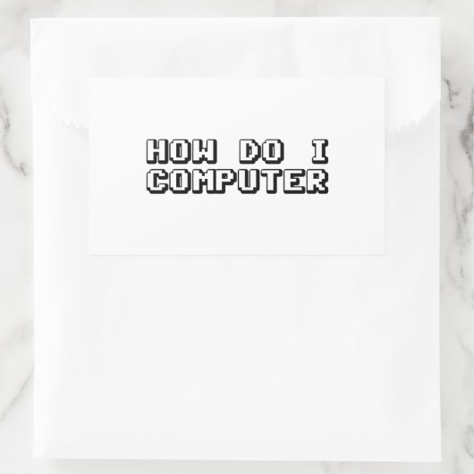 Hoe kan ik computers rechthoekige sticker (Tas)