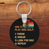 Hoe kan ik de Golf-schijf Golf-golfspeler afspelen Sleutelhanger (Voorkant)
