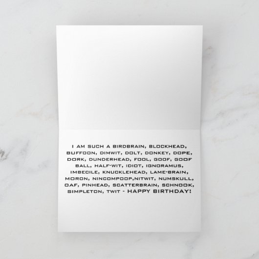 HOE KAN IK DIT ZEGGEN? LATE VERJAARDAG KAART (Binnen)