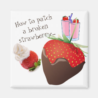 "Hoe kan ik een gebroken aardbei patchen?" Magneet