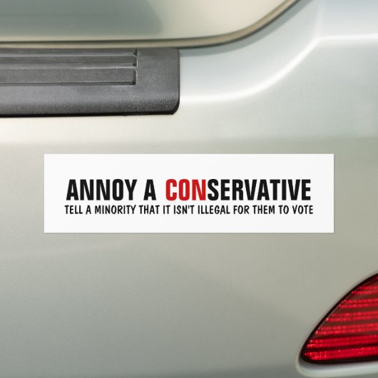 Hoe kan ik een Republikein irriteren - minderheden Bumpersticker (Op auto)