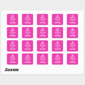 HOE KAN IK EEN VERZENDPINK ZIJN? VIERKANTE STICKER (Vel)