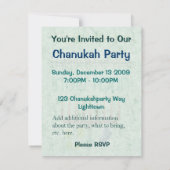 Hoe kan ik Hanukkah Chanukah partijuitnodigingen v Kaart (Achterkant)