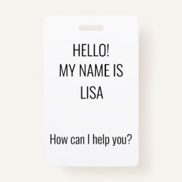 Hoe kan ik helpen? badge